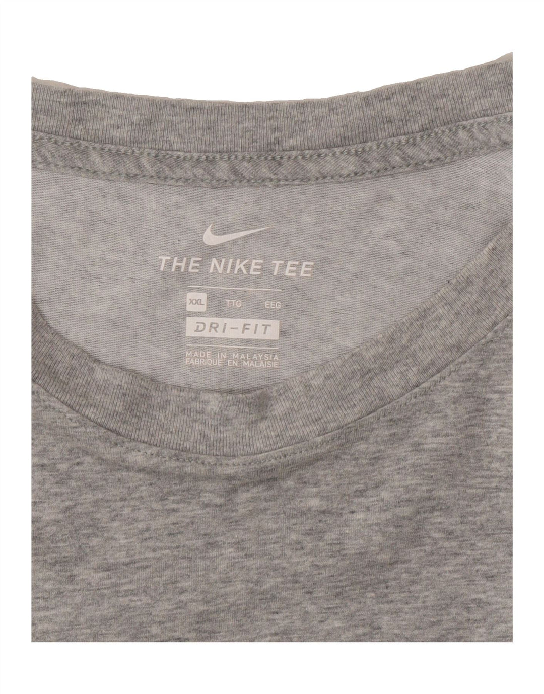 NIKE Mens Dri Fit T-Shirt Top 2XL Grey Cotton Vintage Nike and Second-Hand Nike from Messina Hembry 
