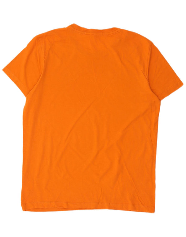 Calvin Klein Jeans Herren Grafik T-Shirt Top XL Orange Baumwolle