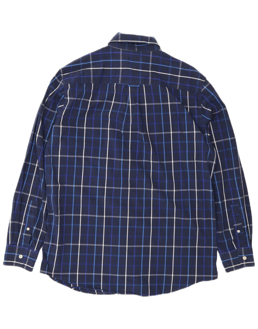 Chaps Herren-Hemd, pflegeleicht, mittelgroß, marineblau, kariert, Baumwolle