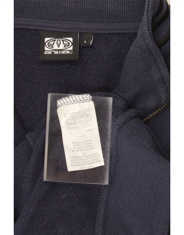 ANIMAL Herren-Trainingsanzug-Top-Jacke, große marineblaue Baumwolle