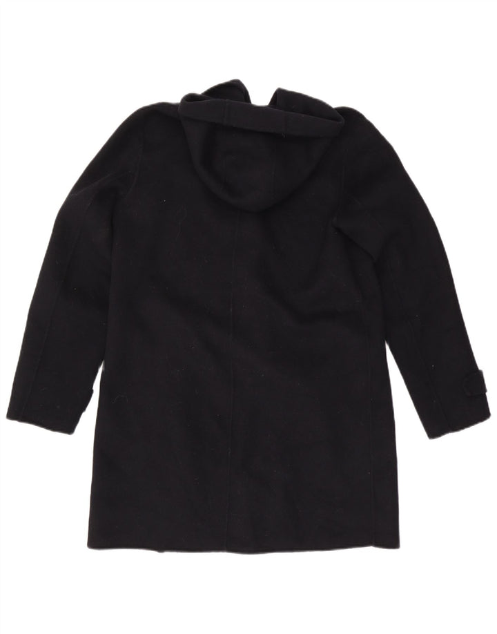 Zara Damen Kapuzenmantel UK 14 Medium Schwarz