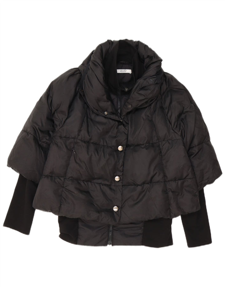 Liu Jo Damen Wattierte Jacke IT 42 Mittelschwarzes Polyester