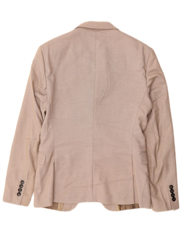 Zara Herren-Blazer mit 2 Knöpfen, EU 46, klein, beige, Polyester