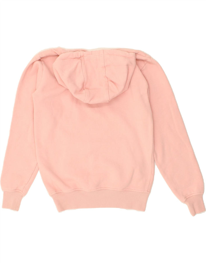 ELLESSE Womens Graphic Hoodie Jumper UK 8 Small  Pink Cotton | Vintage Ellesse | Thrift | Second-Hand Ellesse | Used Clothing | Messina Hembry 