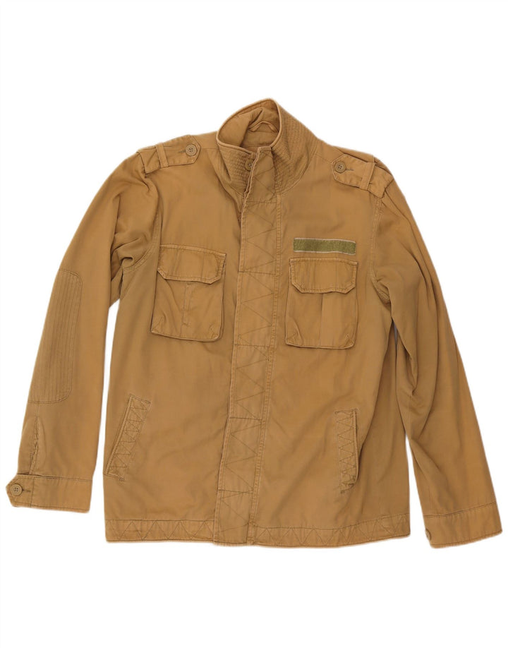 Pure Trash Herren Militärjacke UK 40 Large Beige Baumwolle