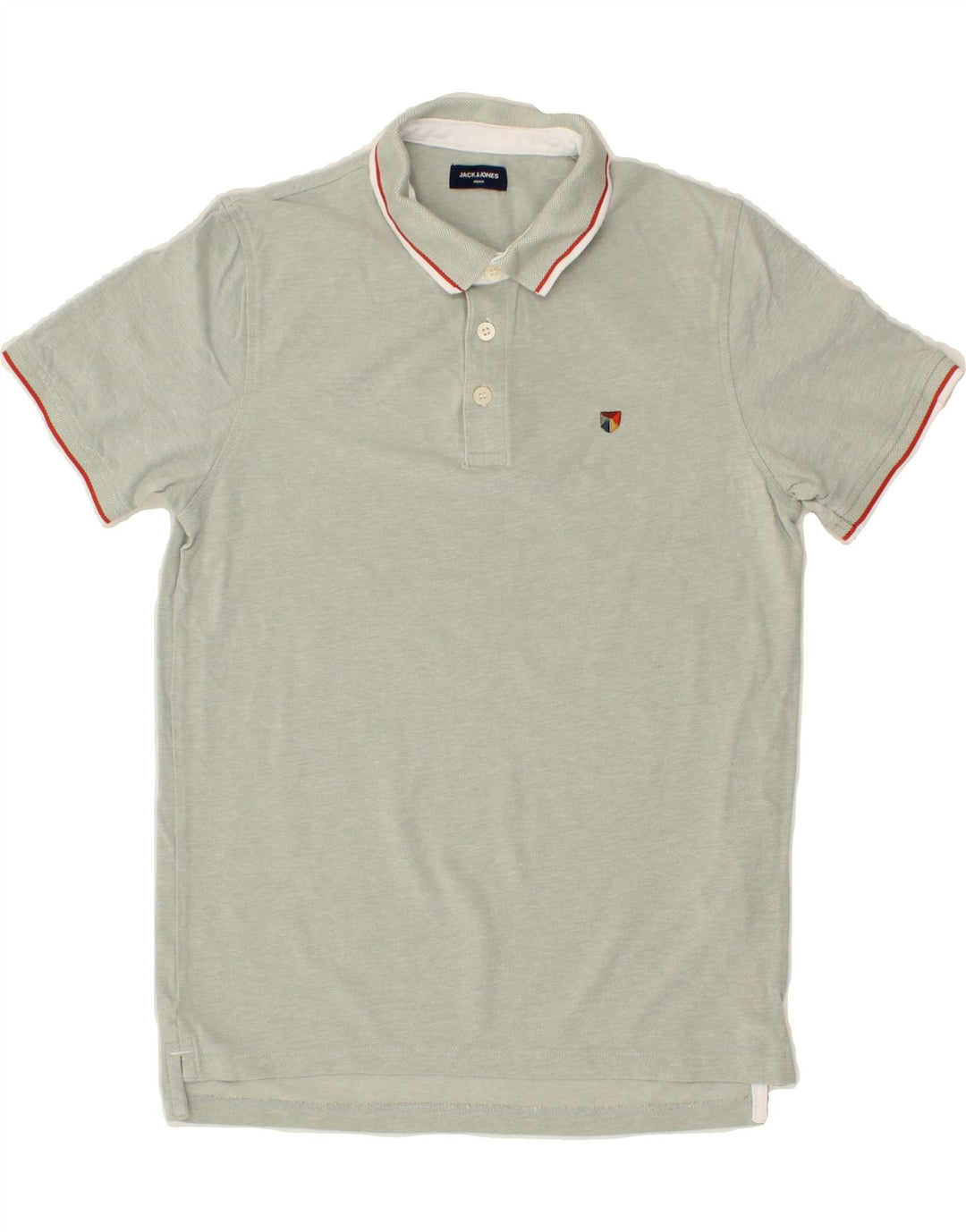 JACK & JONES Mens Polo Shirt Medium Grey Cotton Vintage Jack & Jones and Second-Hand Jack & Jones from Messina Hembry 