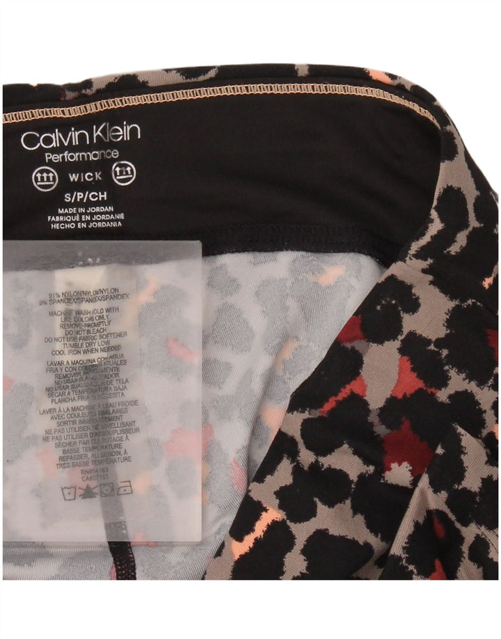 Calvin Klein Damen Performance Leggings UK 10 Small Graues Nylon