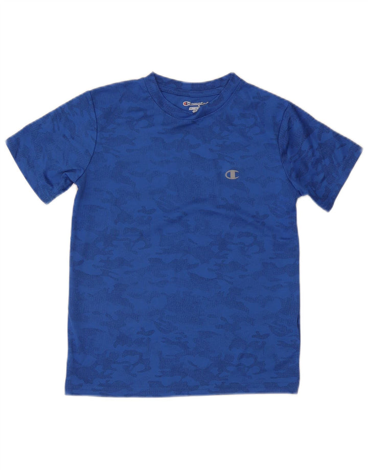 Champion T-Shirt für Jungen, 10–11 Jahre, blaue Tarnung