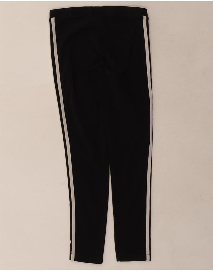 Adidas Damen Leggings UK 8 Small Schwarz Baumwolle