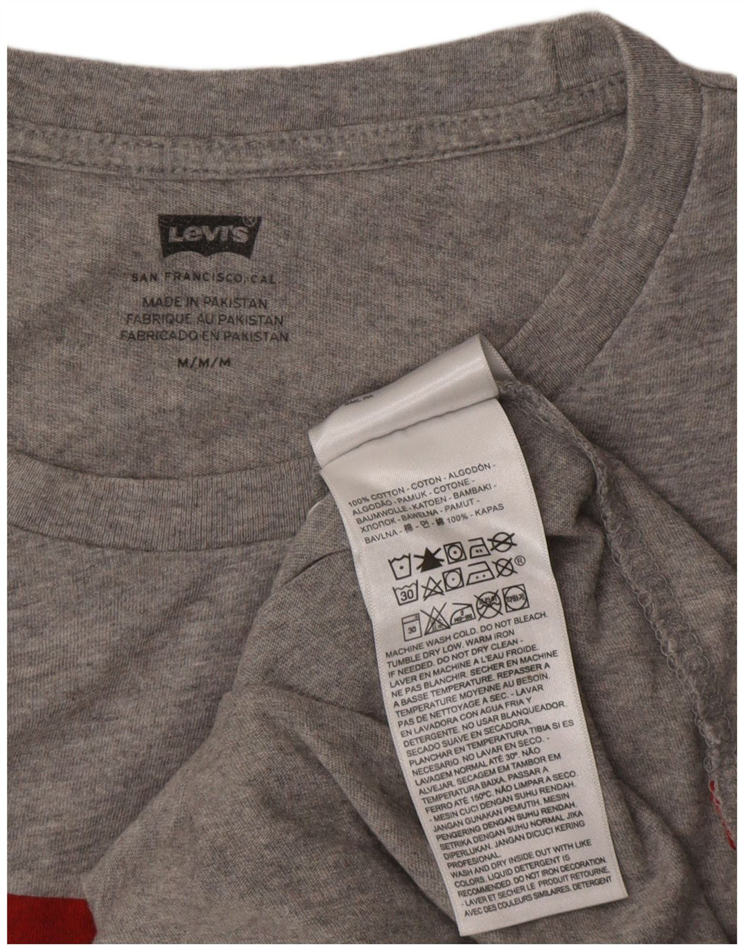 Levi's Herren-T-Shirt mit Grafik, mittelgrau gesprenkelte Baumwolle
