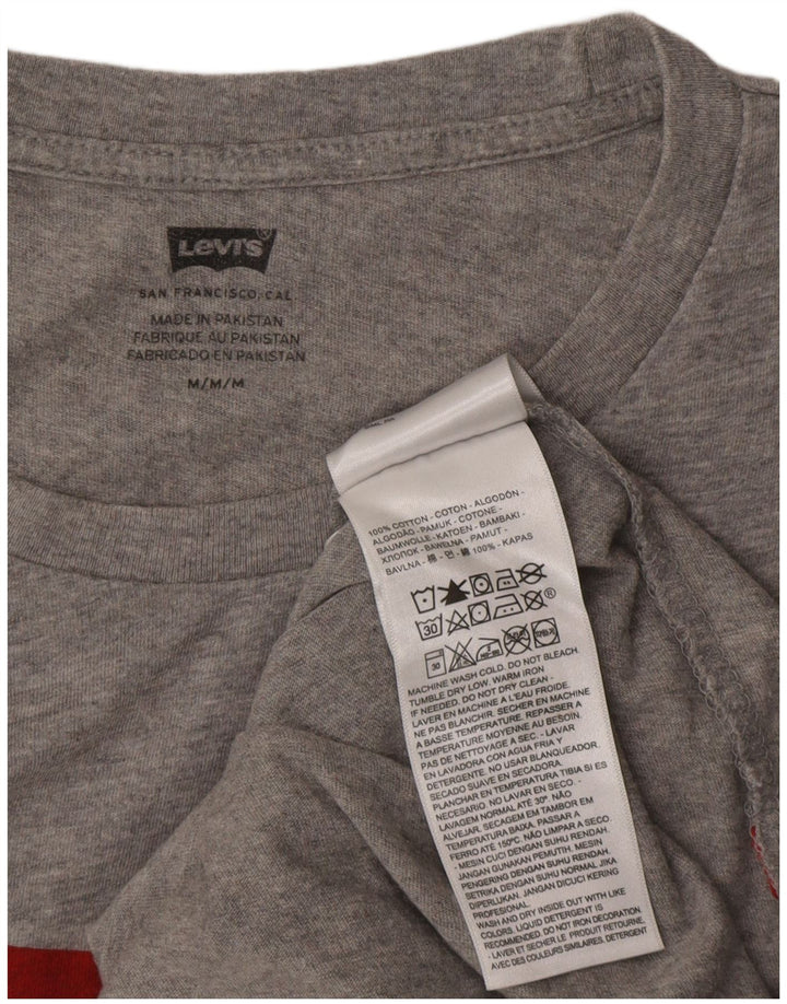 Levi's Herren-T-Shirt mit Grafik, mittelgrau gesprenkelte Baumwolle