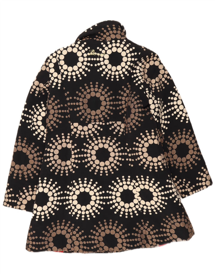 Desigual Damenmantel EU 44 XL Schwarzes geometrisches Polyester