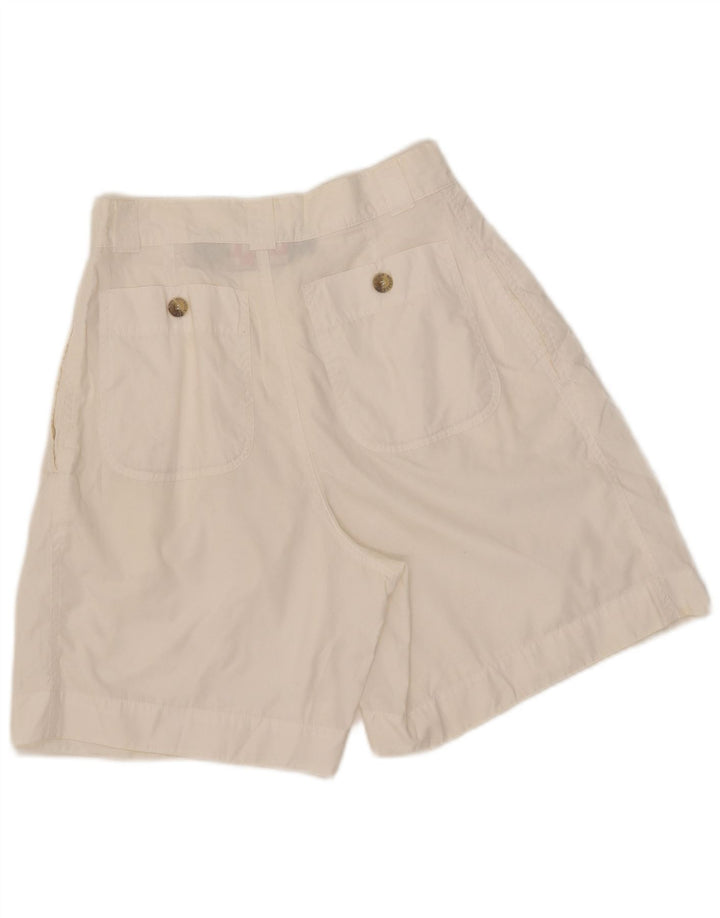 Outback Damen-Chinoshorts mit hoher Taille, UK 10, Größe S, W27, Weiß, Polyester