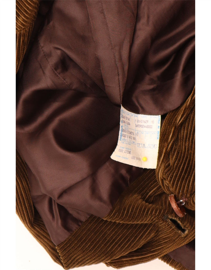 Velluto Duca Visconti Damen 2-Knopf-Cord-Blazerjacke IT 48 XL Khaki