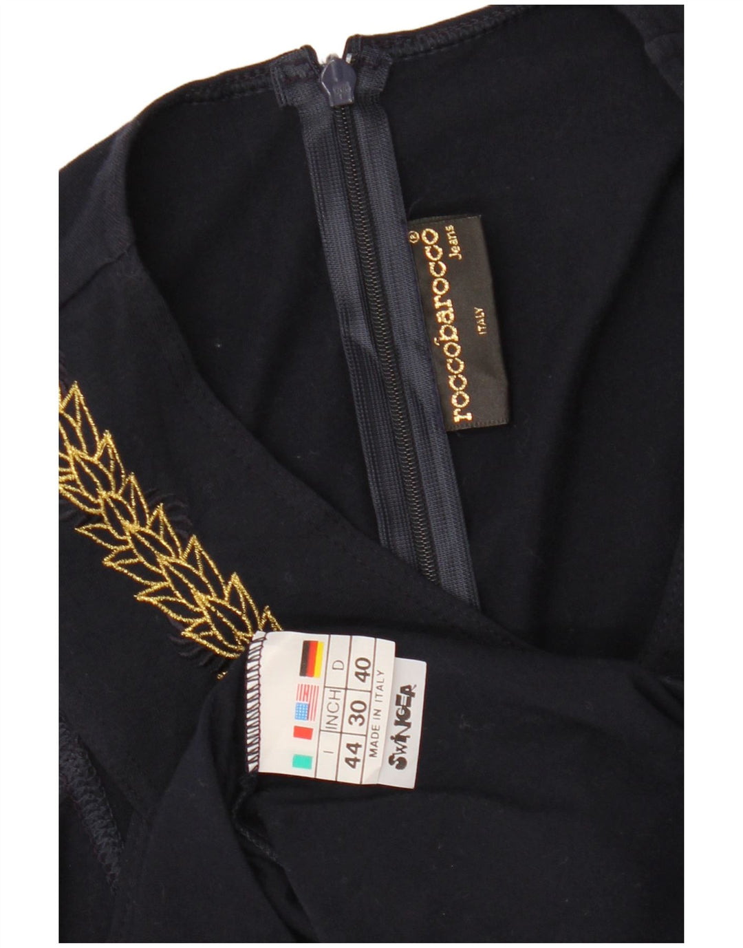 ROCCOBAROCCO Damen ärmelloses Blusenoberteil IT 44 Medium Navy Blue Floral