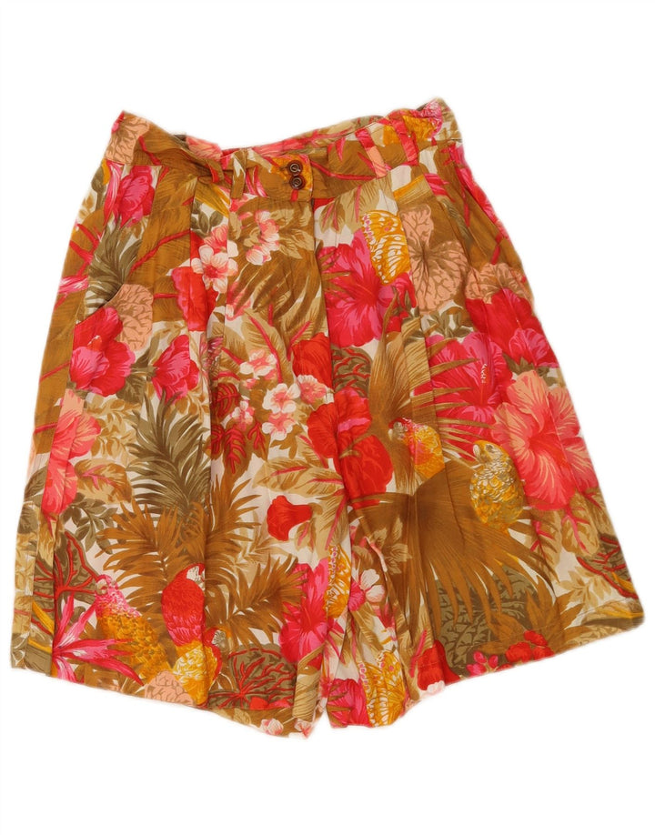 Express Damen-Shorts mit hoher Taille, mittelgroß, W26, mehrfarbig, Blumenmuster