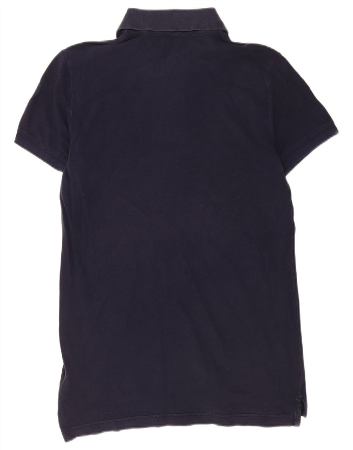 Benetton Herren-Poloshirt aus mittlerer marineblauer Baumwolle