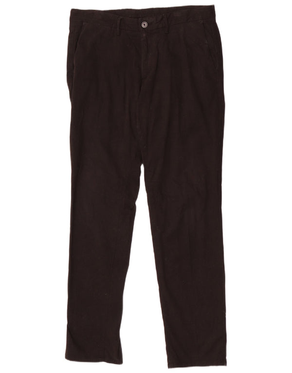 Zara Mens Slim Chino Trousers EU 40 Medium W31 L30 Black Cotton