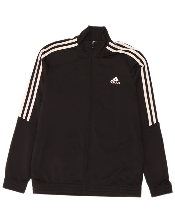 Adidas Jungen Trainingsanzug Top Jacke 13-14 Jahre Schwarz Polyester