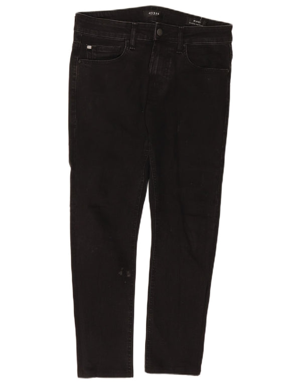 GUESS Damen Miami Super Skinny Jeans W30 L25 Schwarz