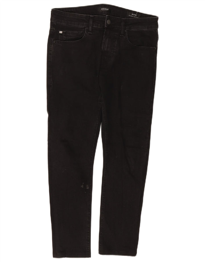 GUESS Damen Miami Super Skinny Jeans W30 L25 Schwarz