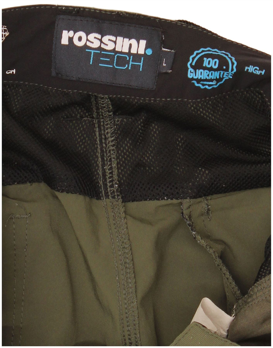 Vintage Herren Cargo-Shorts mit Grafik, Größe L, W34, Khaki, Farbblock