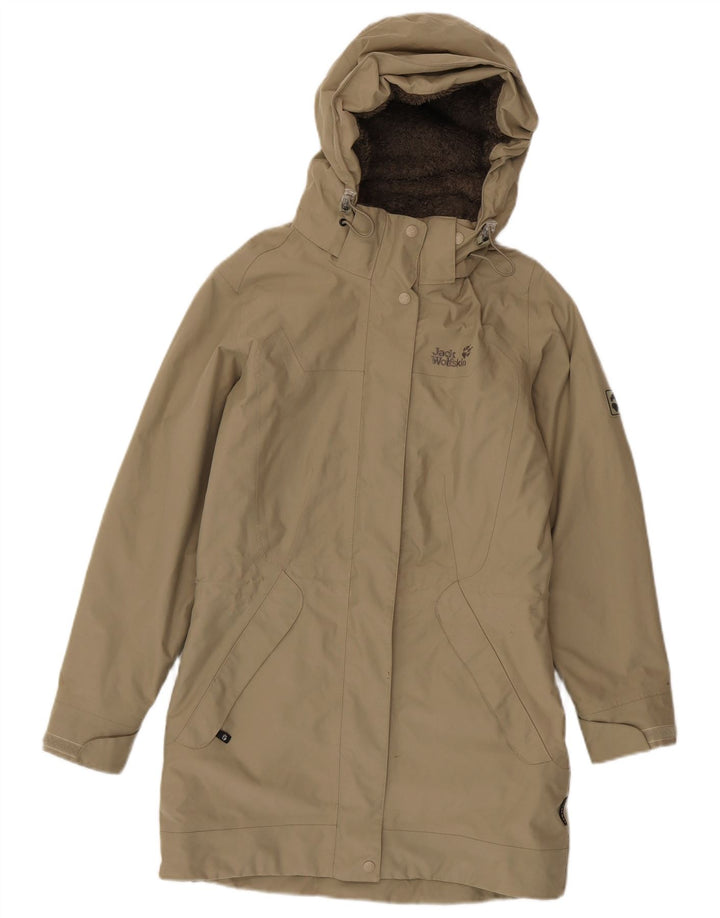 Jack Wolfskin Damen Parka mit Kapuze, UK 8, Größe S, Khaki, Polyester
