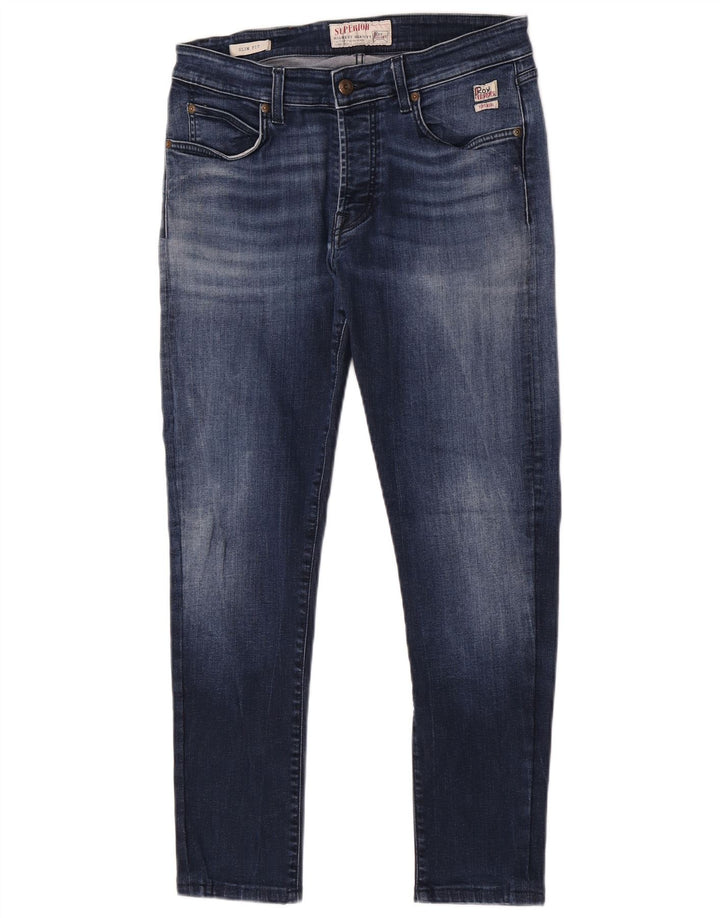 Roy Rogers Herren Slim Jeans W33 L28 Marineblau Baumwolle