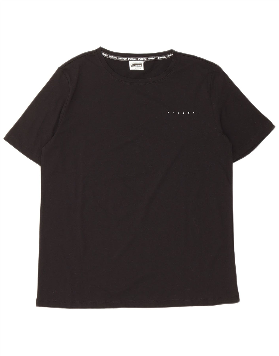 Freddy Damen T-Shirt Top UK 14 Medium Schwarz