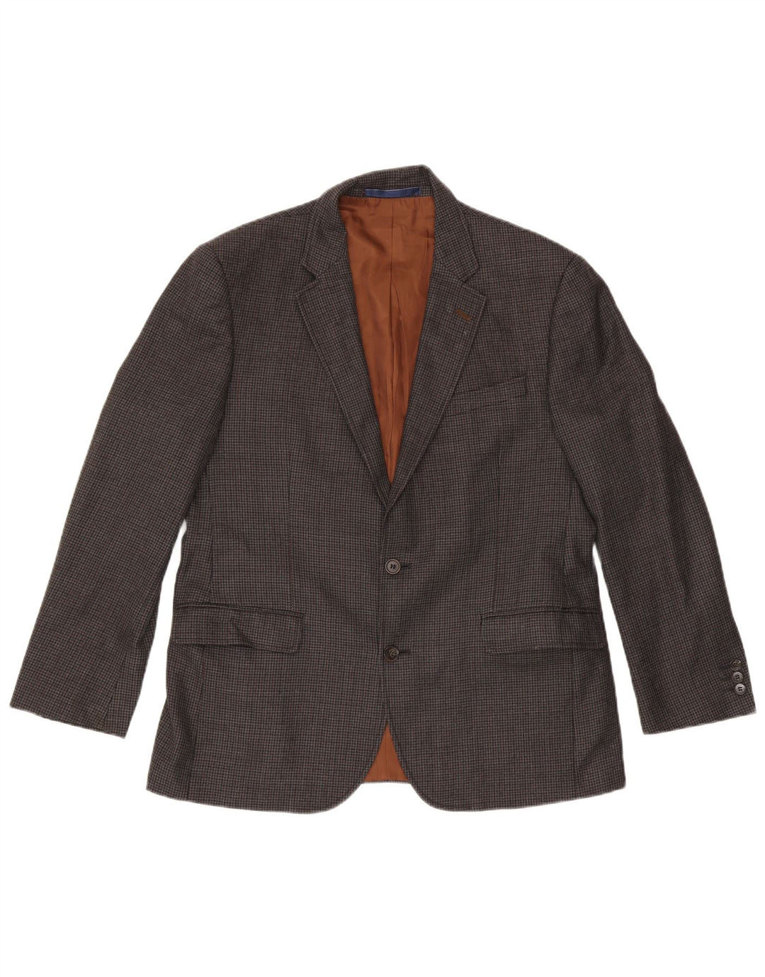 Marks & Spencer Herren-Blazer mit 2 Knöpfen, Gr. 42, groß, grau kariert, Wolle