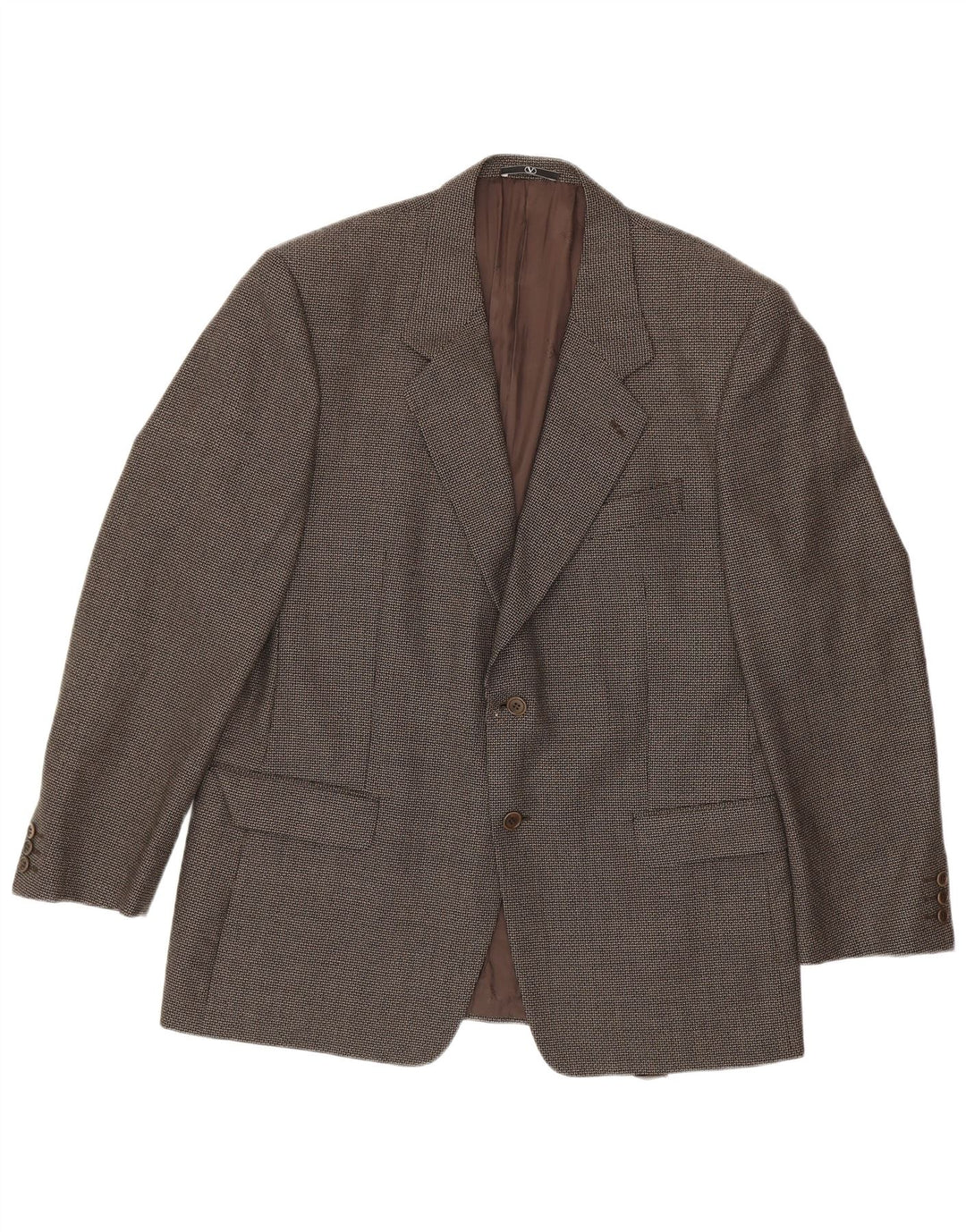 Valentino Herren 2-Knopf-Blazerjacke IT 44 2XL Grauer Hahnentritt