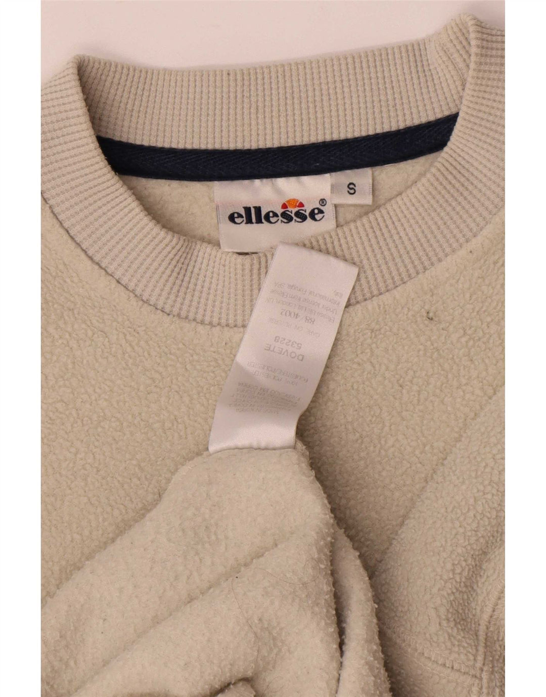 Ellesse Herren-Fleecepullover mit Grafik, klein, beige, Polyester