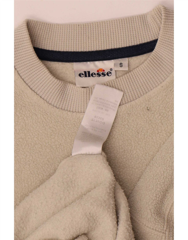 Ellesse Herren-Fleecepullover mit Grafik, klein, beige, Polyester