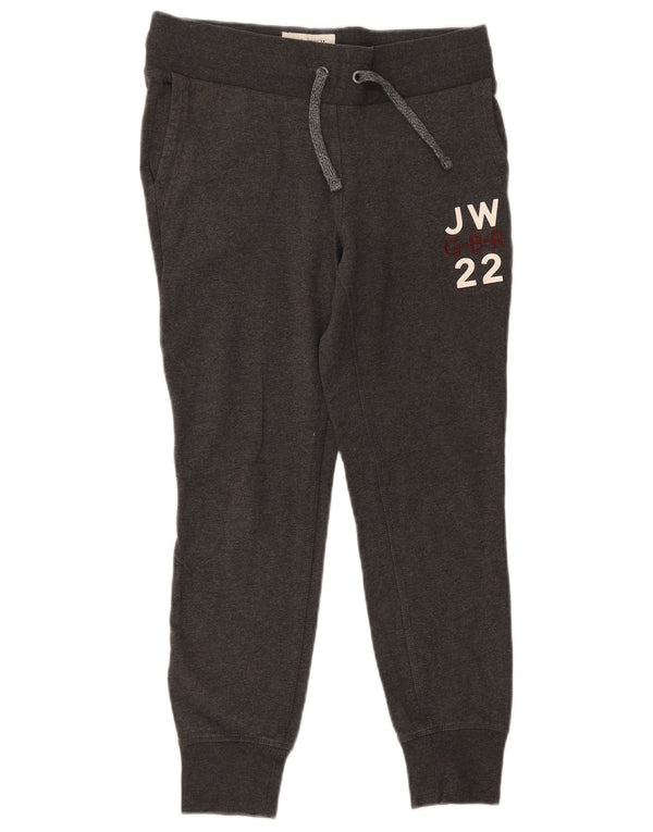 Jack Wills Damen-Trainingsanzughose mit grafischem Muster, Größe S, Grau, UK 10