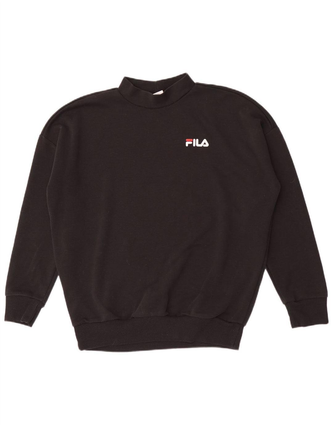 Fila Herren Loose Fit Sweatshirt Pullover Small Schwarz Polyester