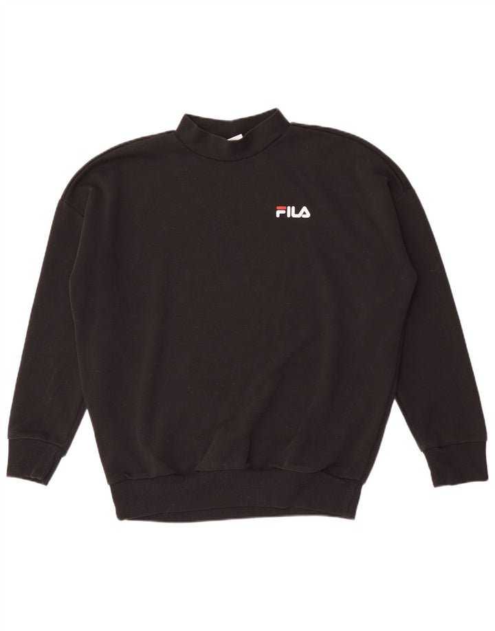 Fila Herren Loose Fit Sweatshirt Pullover Small Schwarz Polyester