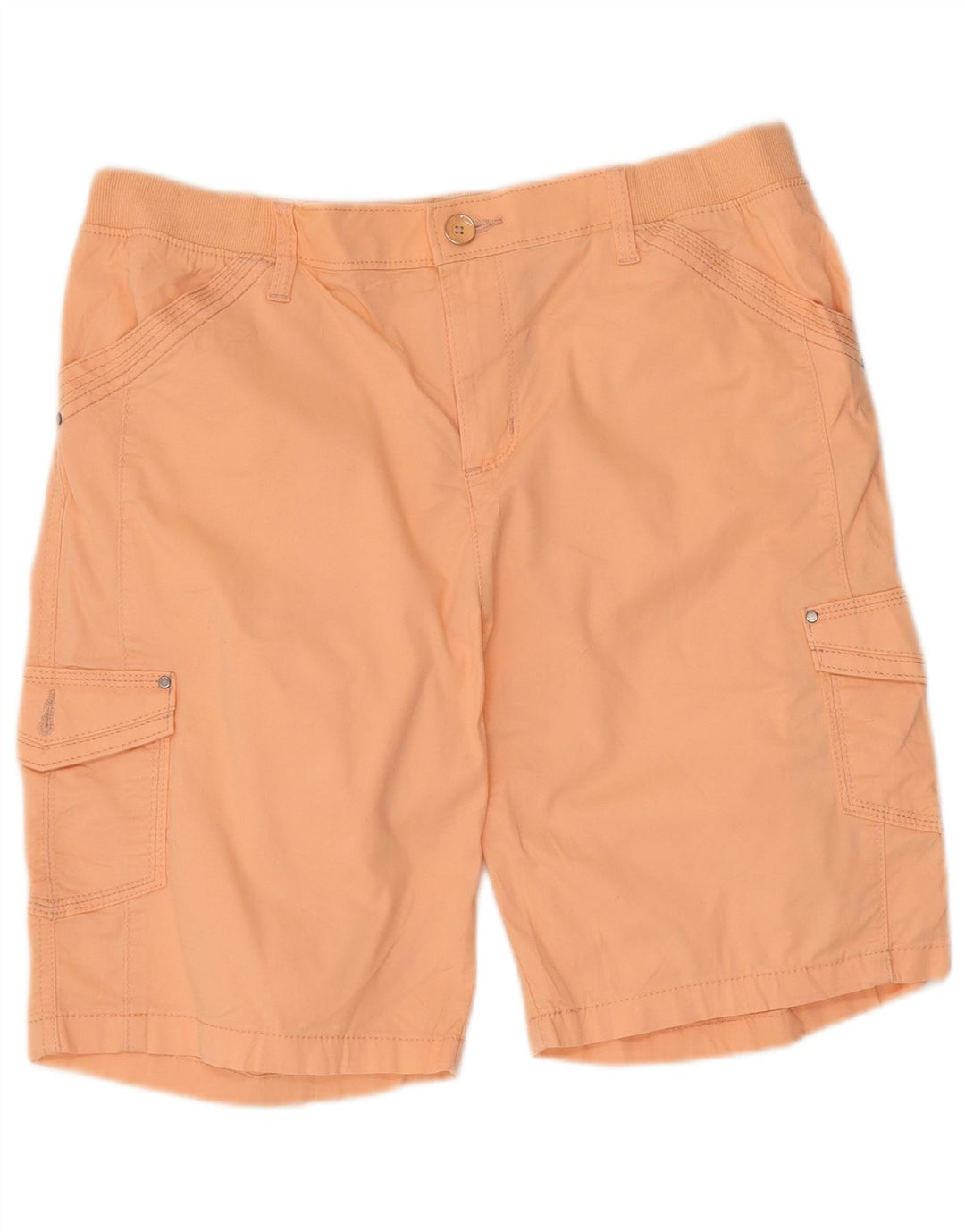 Lee Womens Relaxed Fit Cargo Shorts US 10 Large W32 Orange Baumwolle