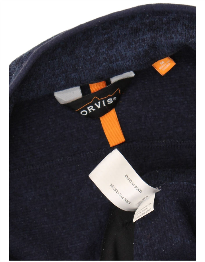 Orvis Herren-Trainingsanzug-Oberteil, Mittelgroßes marineblau geflecktes Polyester