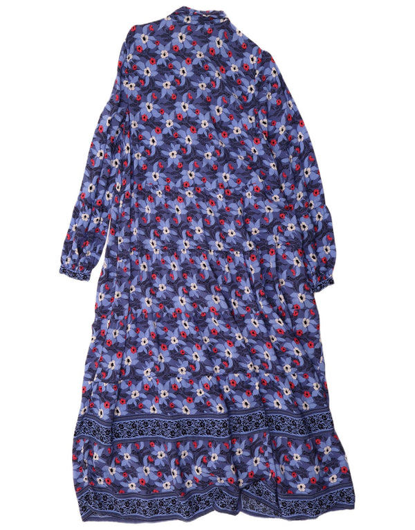 Marks & Spencer Damen Per Una Langarm-Hemdkleid UK 10 Small Blue