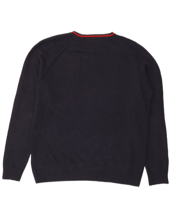 Slam Herren-Pullover mit U-Boot-Ausschnitt, 2XL, marineblaue Wolle