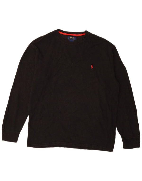 POLO RALPH LAUREN Herren Top Langarm 2XL Blaue Baumwolle