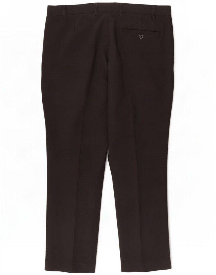 Marks & Spencer Herren Slim Casual Hose W38 L29 Schwarz Polyester