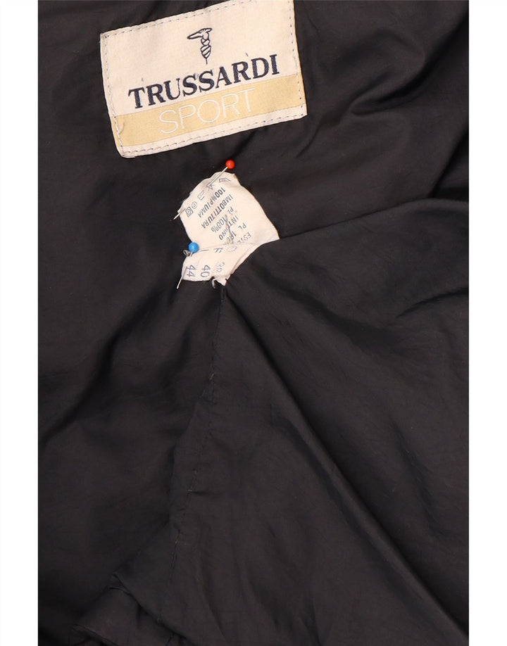 Trussardi Herren Loose Fit Wattierte Jacke IT 44 XS Schwarz Polyester
