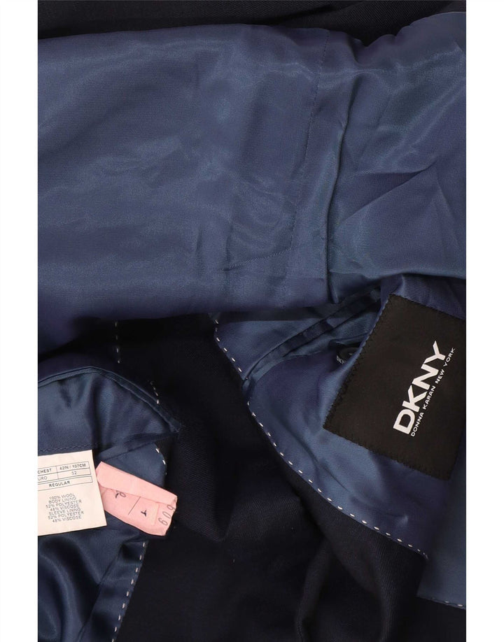 Dkny Herren 2-Knopf-Blazerjacke IT 52 XL Marineblaue Wolle
