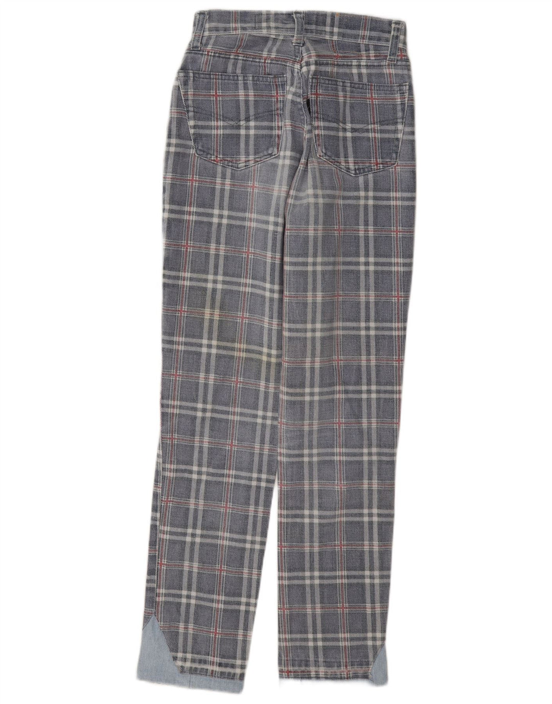 Extreme Tapered-Jeans für Damen, W26, L29, blau kariert, Baumwolle