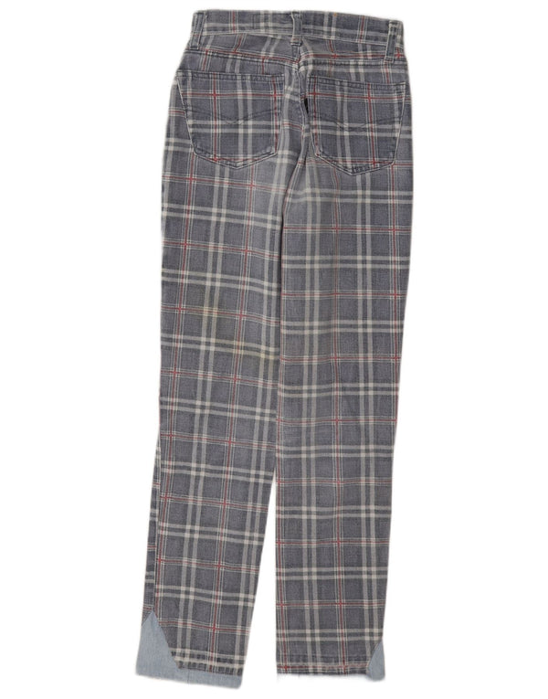 Extreme Tapered-Jeans für Damen, W26, L29, blau kariert, Baumwolle