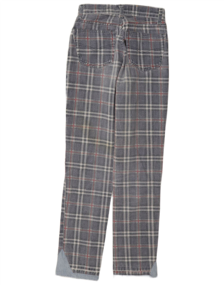 Extreme Tapered-Jeans für Damen, W26, L29, blau kariert, Baumwolle