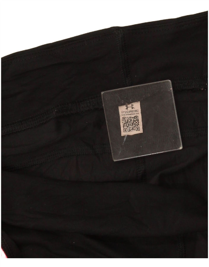 Under Armour Damen Capri-Leggings UK 16 Large Schwarz Colourblock