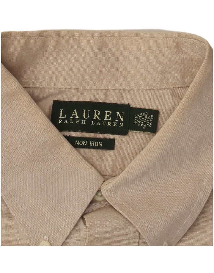 RALPH LAUREN Herrenhemd Größe 17 1/2 XL Beige Baumwolle
