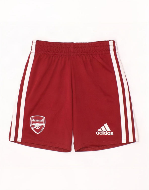 Adidas Arsenal Sportshorts für Jungen, 3–4 Jahre, kastanienbraunes Polyester